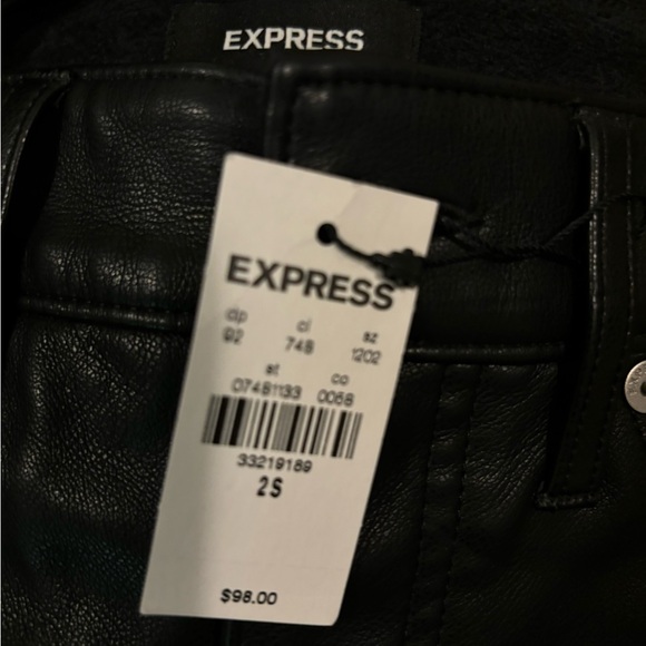 NWT Express faux leather high waisted straight leg pants - Picture 6 of 6